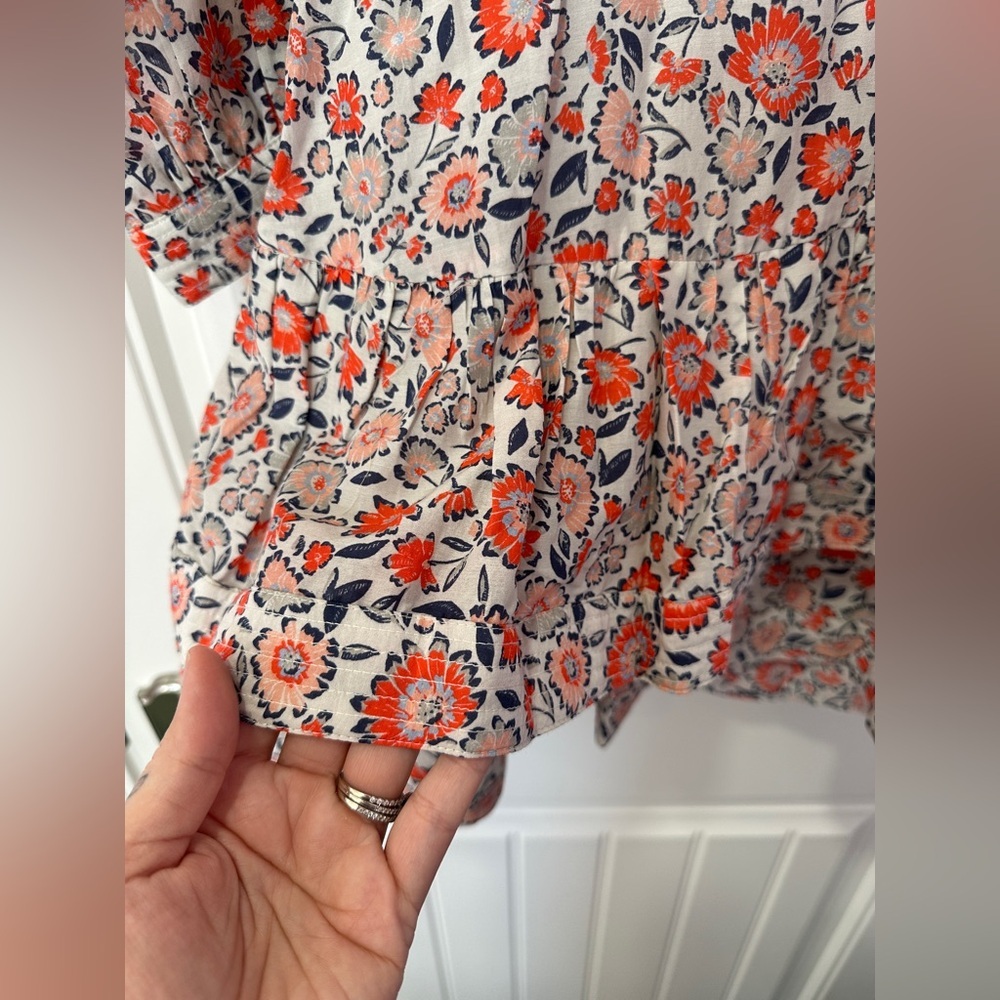 Vineyard Vines Ivy League Ruffle Dress 6 Floral Silk Cotton - Picture 12 of 14